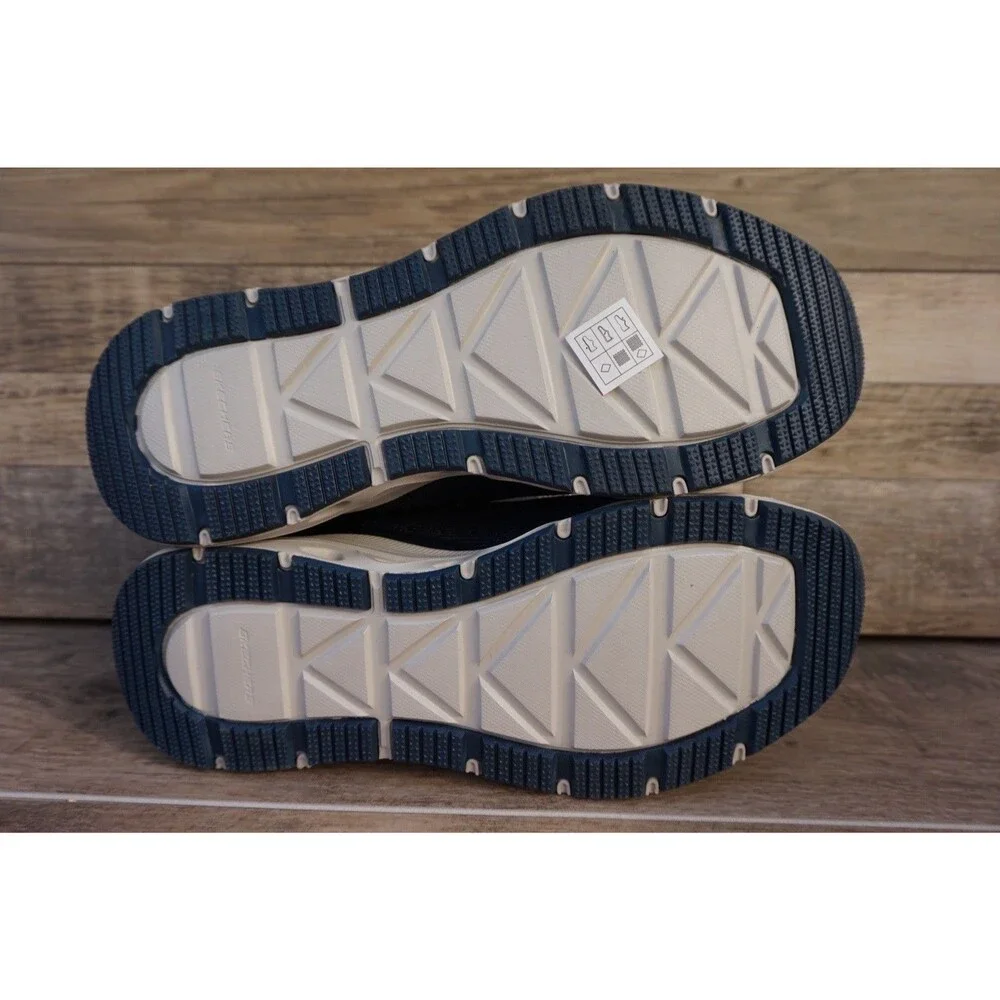 Skechers Swift Fit Hands Free Sneakers Men’s 9.5 Navy Memory Foam Shoes New